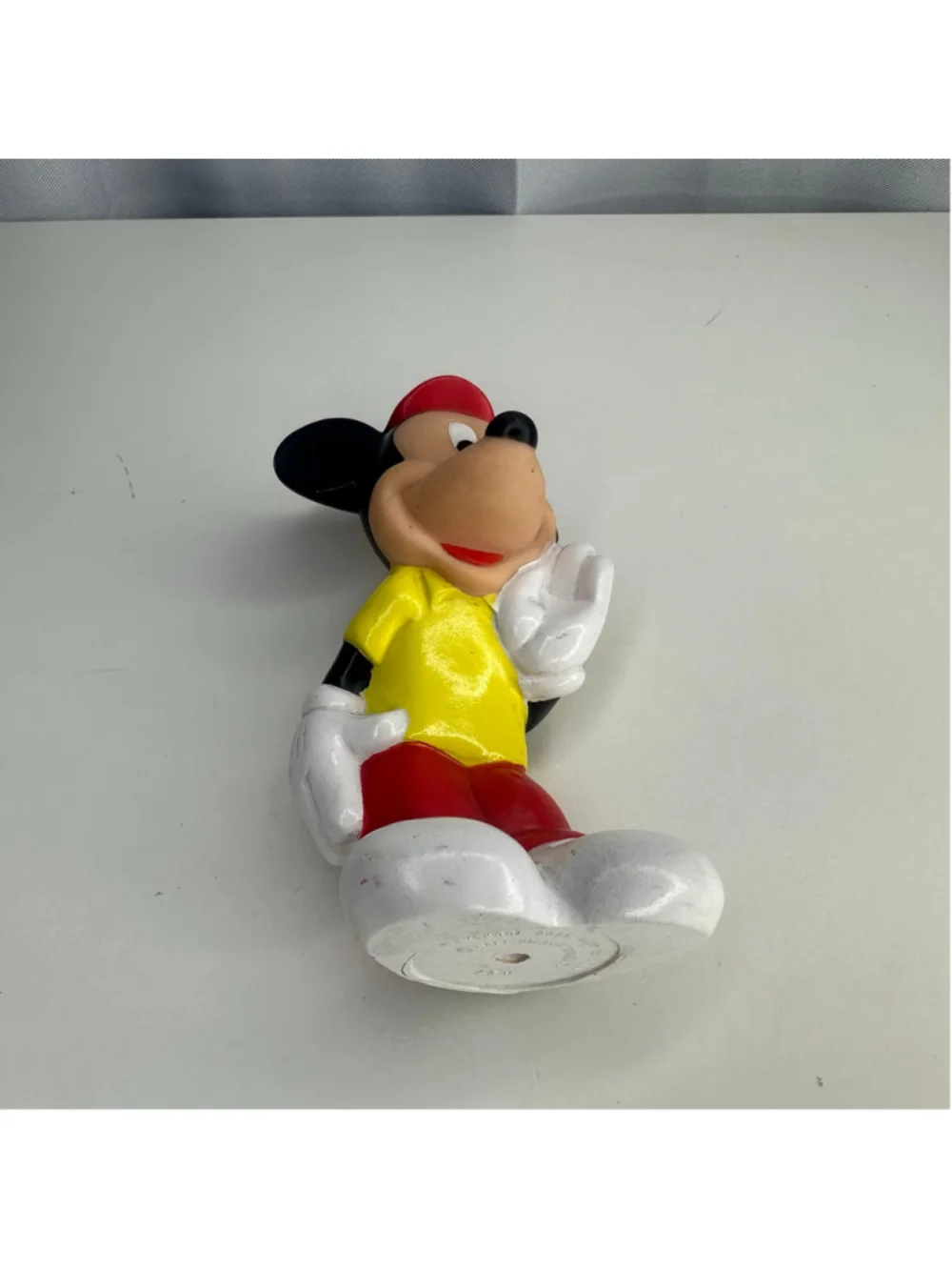 Vintage Playskool Baby Mickey Mouse Soft Vinyl Squeak Toy / Figure Walt Disney